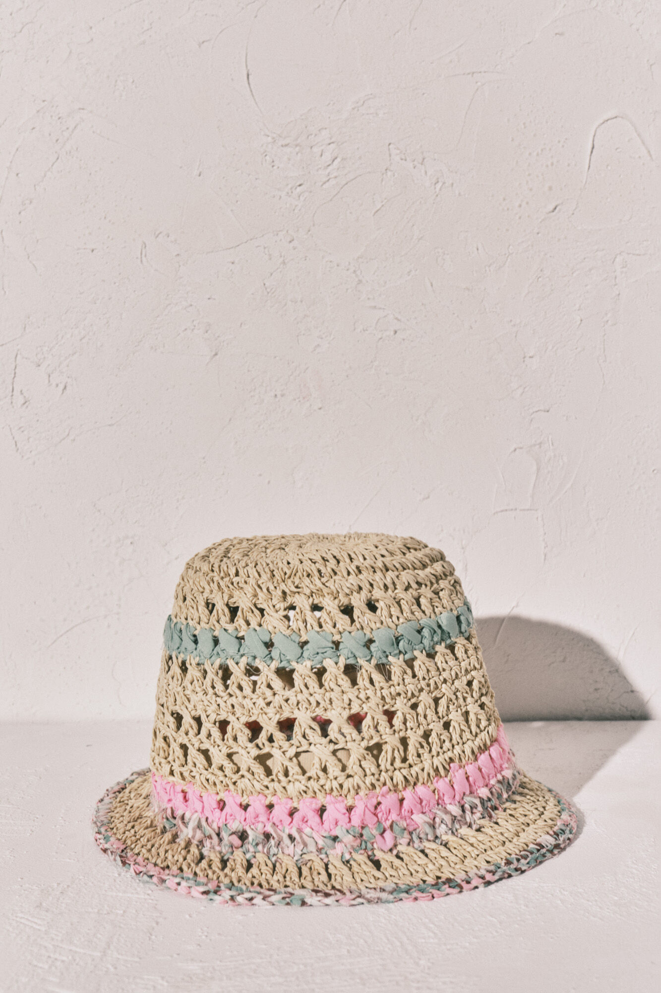 Women'secret Sombrero bucket de crochet beige caf&eacute;