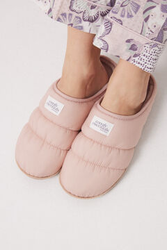 Womensecret Pantuflas nylon acolchado rosa rosa