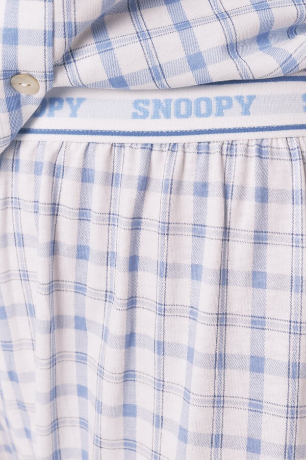 Women'secret Pijama camisera de algodón de Snoopy azul  estampado