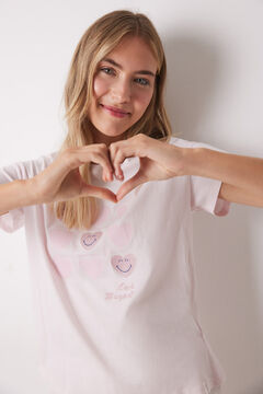 Womensecret Pijama 100% algodón rosa corazones rosa