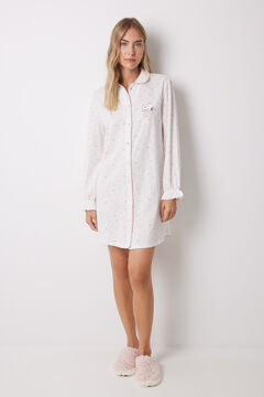 Womensecret Camisón camisero 100% algodón rosa corazones rosa