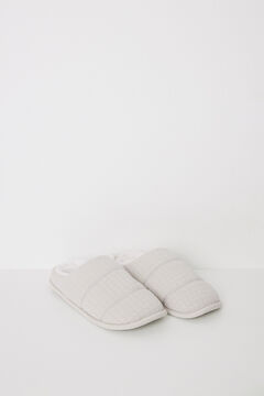Womensecret Pantuflas para casa cerradas con relleno beige beige