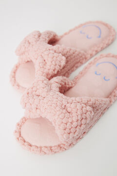 Womensecret Pantuflas casa lazo Smiley rosa
