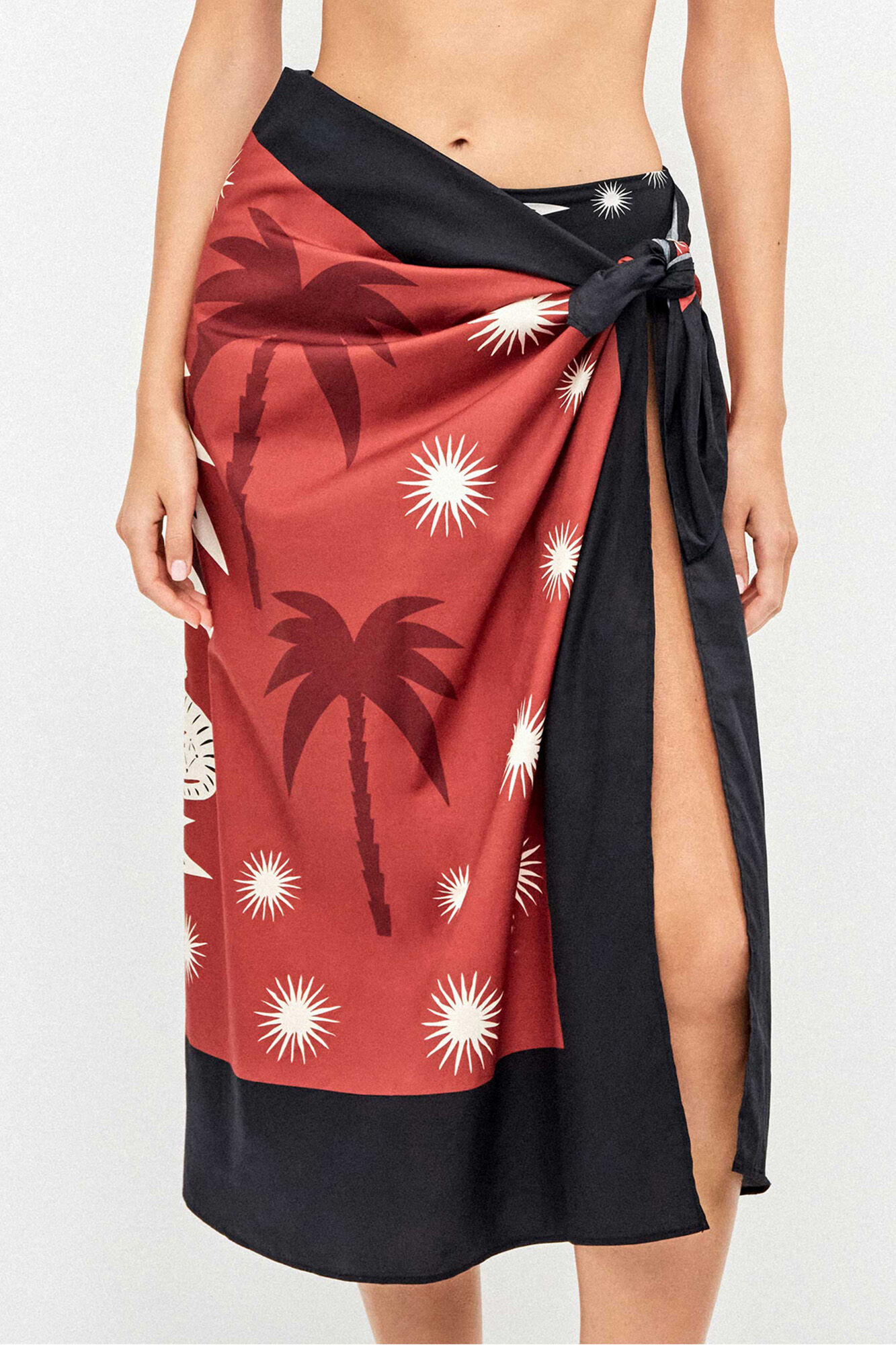 Gisela Pareo falda estampado de 100% algod&oacute;n