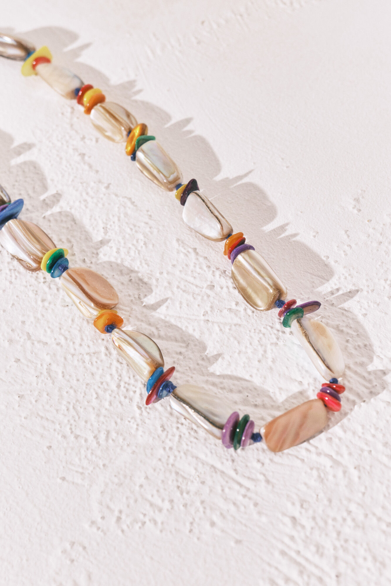 Women'secret Collar de cuerda con perlas blanco