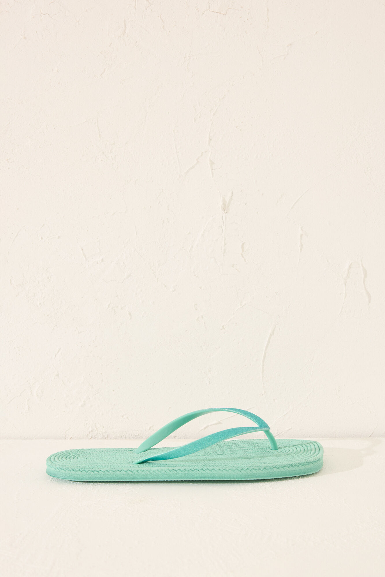 Women'secret Chanclas de esparto con punta cuadrada verde kaki