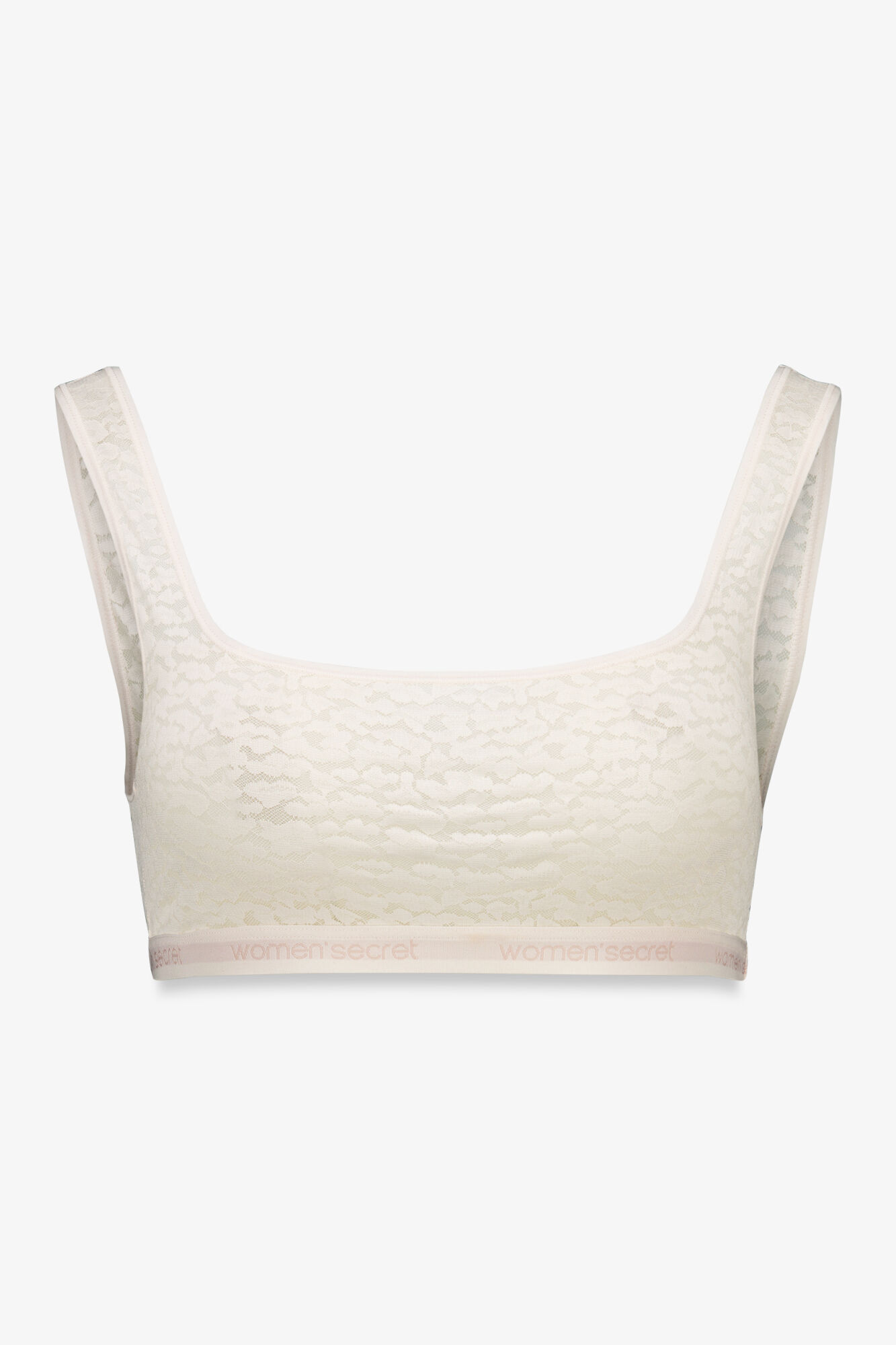 Women'secret Brasier con estampado top marfil