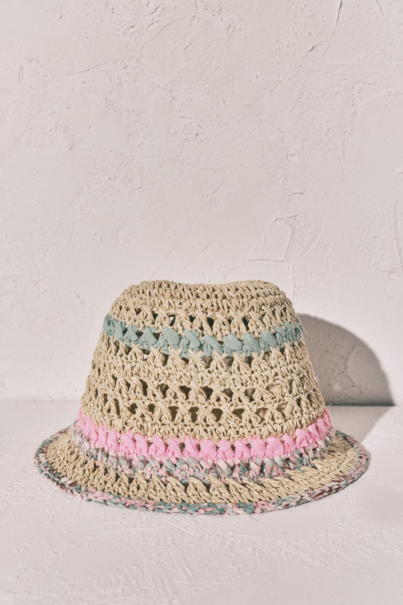 Women'secret Sombrero bucket de crochet beige caf&eacute;