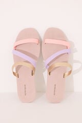 Womensecret Pantuflas tiras cruzadas blanco