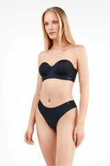 Gisela Panty tanga invisible microfibra negro