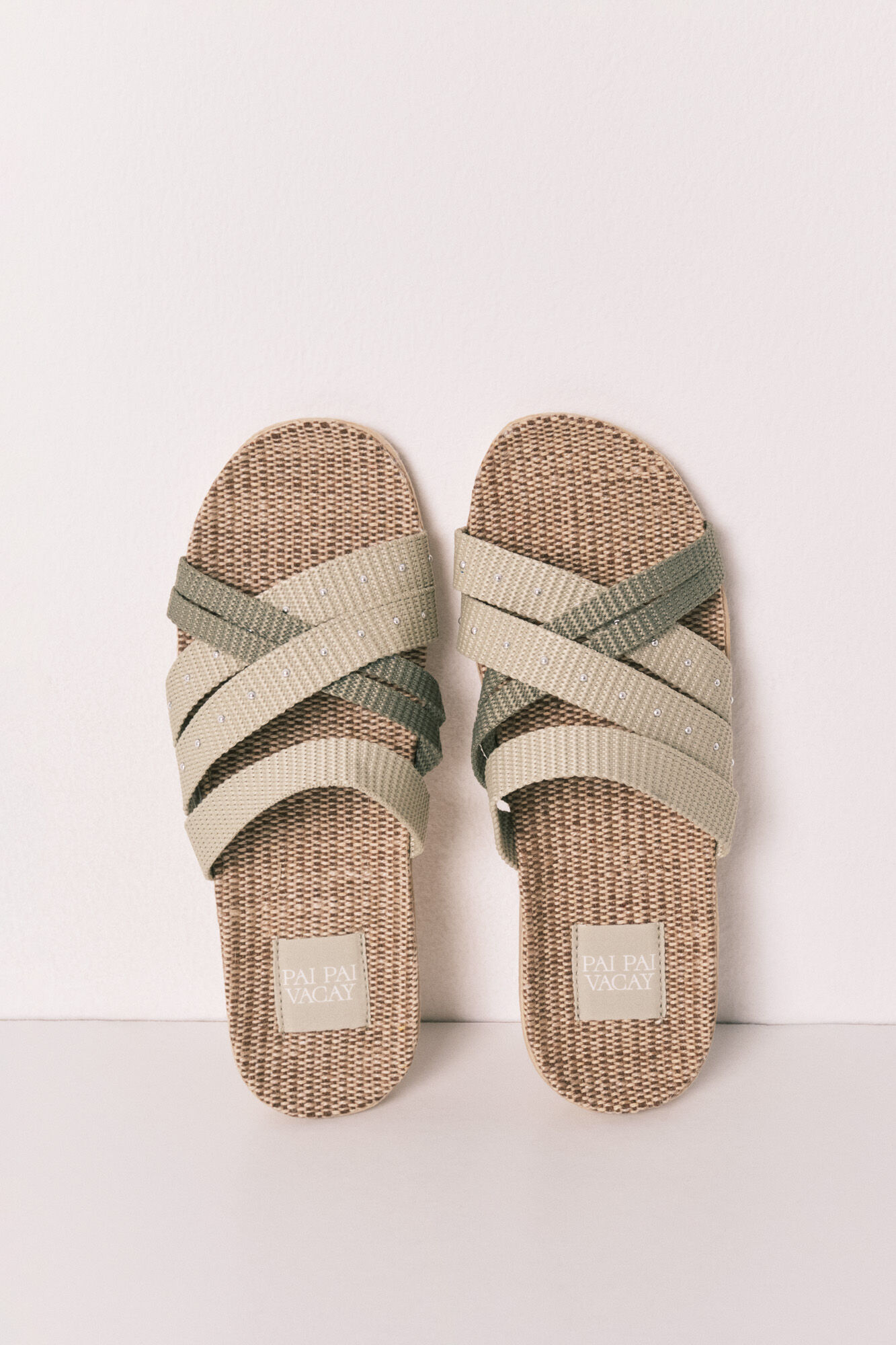 Women'secret Sandalias de tiras verde kaki