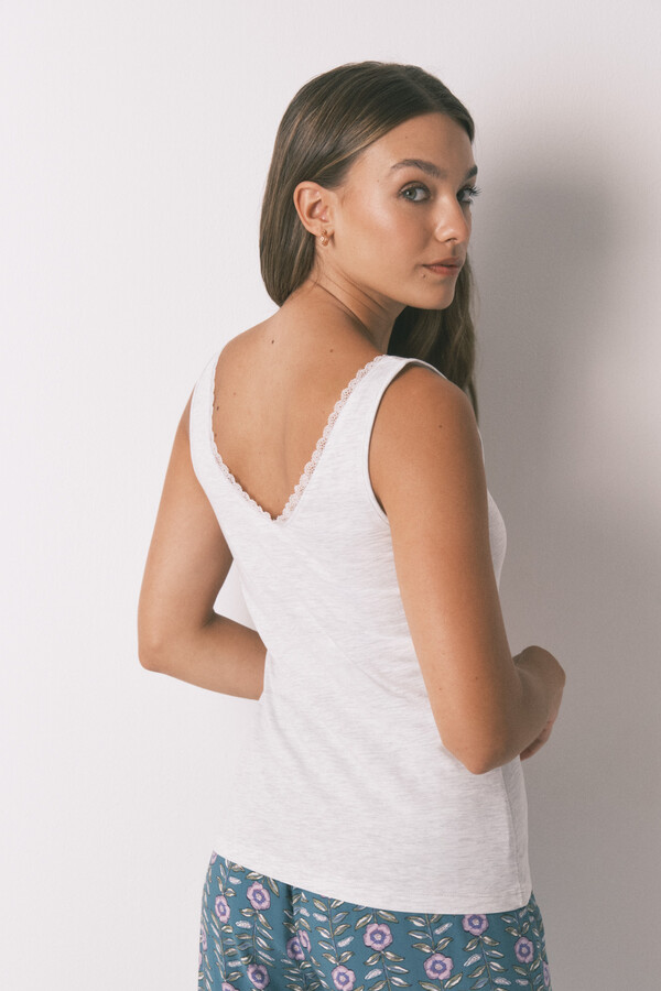 Women'secret Playera de tirantes gris  gris