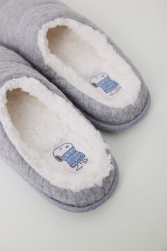 Womensecret Pantuflas para casa cerradas con relleno color marfil azul