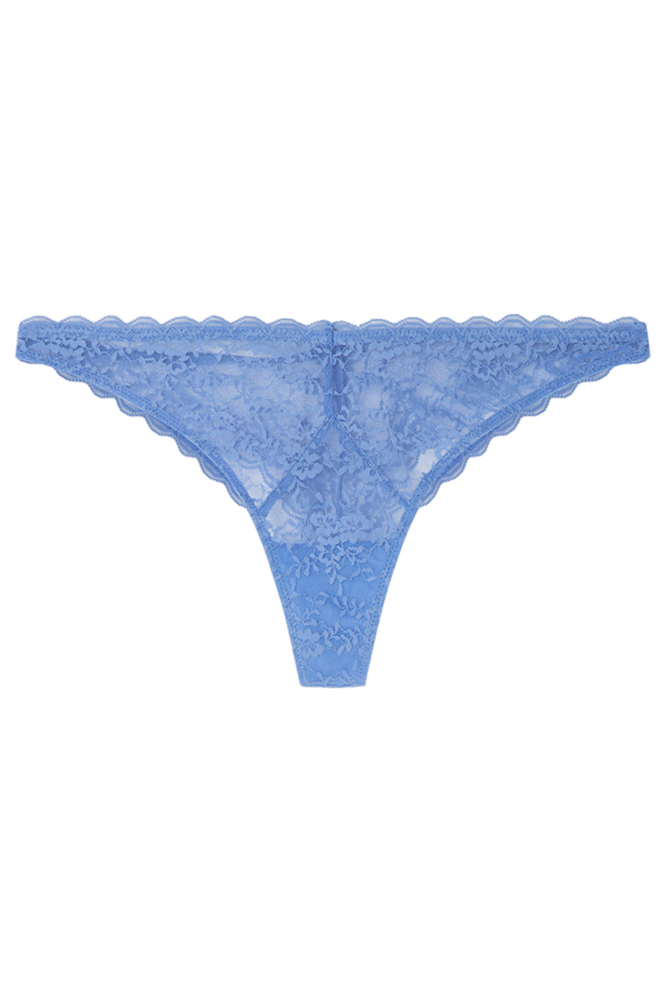 Women'secret Tanga de encaje azul azul