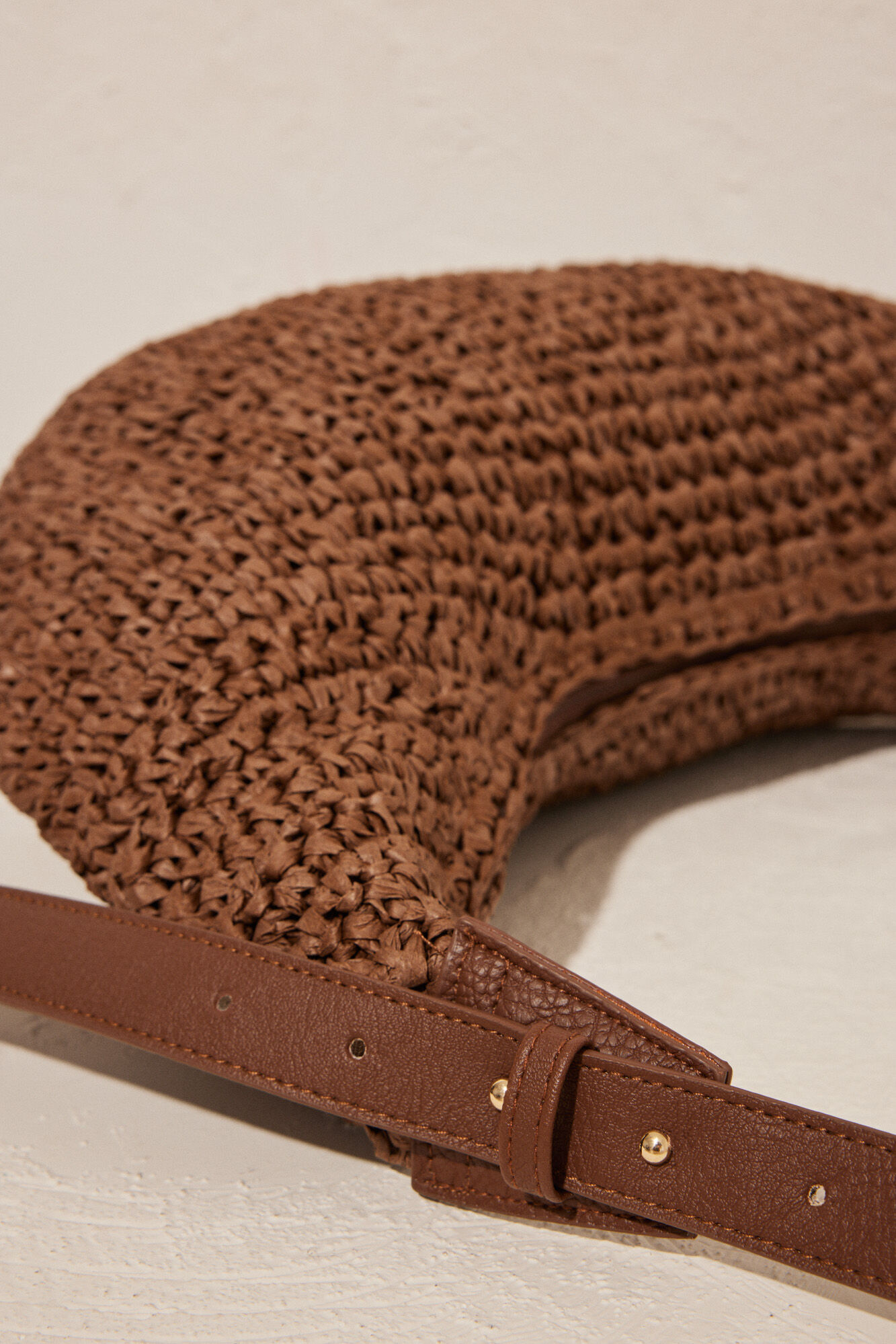 Women'secret Bolso hombro rafia marr&oacute;n