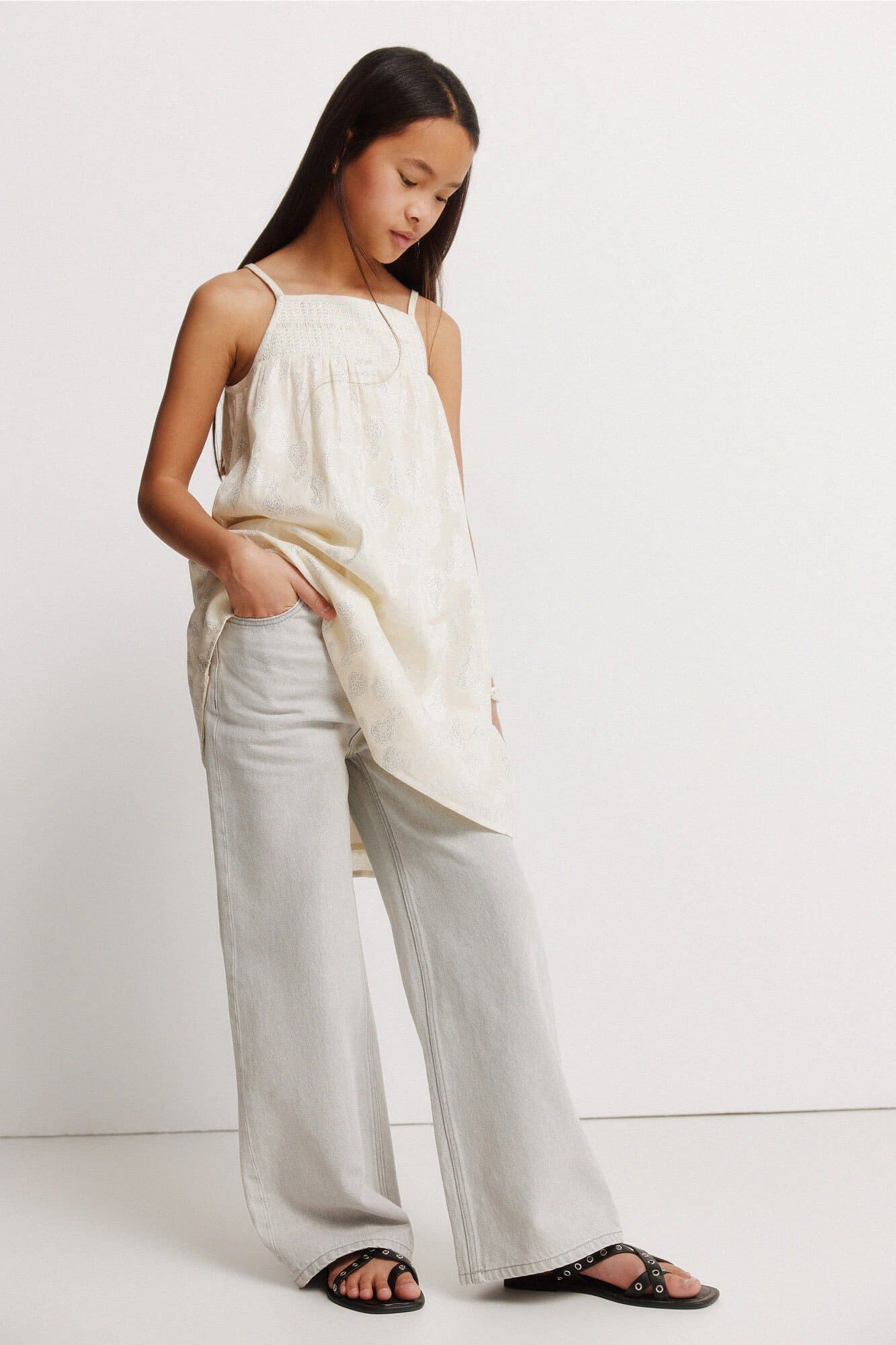 Conjunto de jeans, vestido y vestido