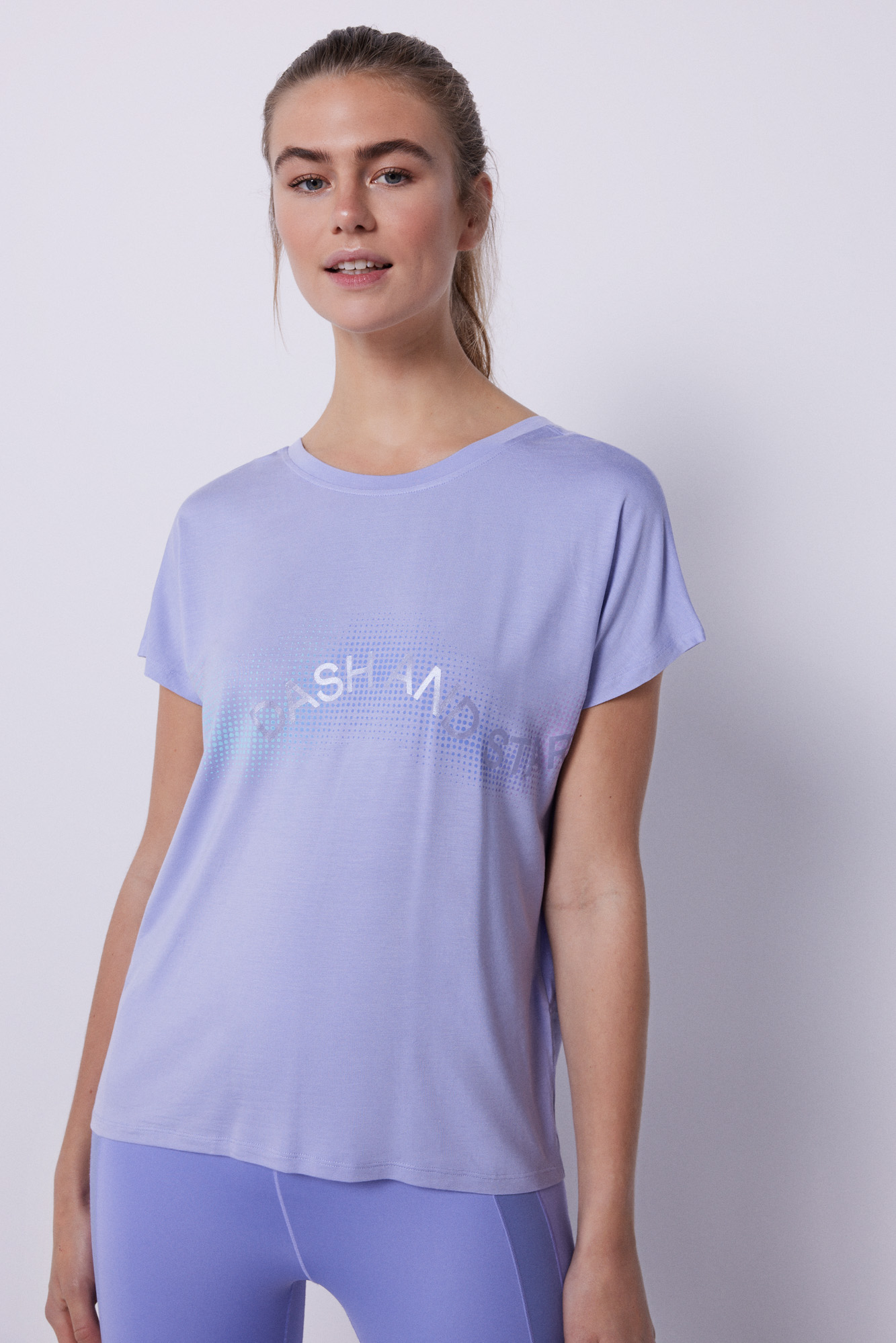 Camiseta Manga Corta Tencel Lila | Playeras Deportivas De Mujer