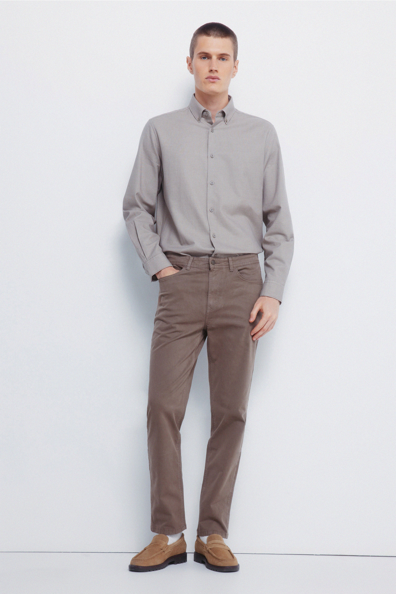 Pantalon Costume Homme Springfield - Chino Décontracté Coupe Ajustée Coton Stretch
