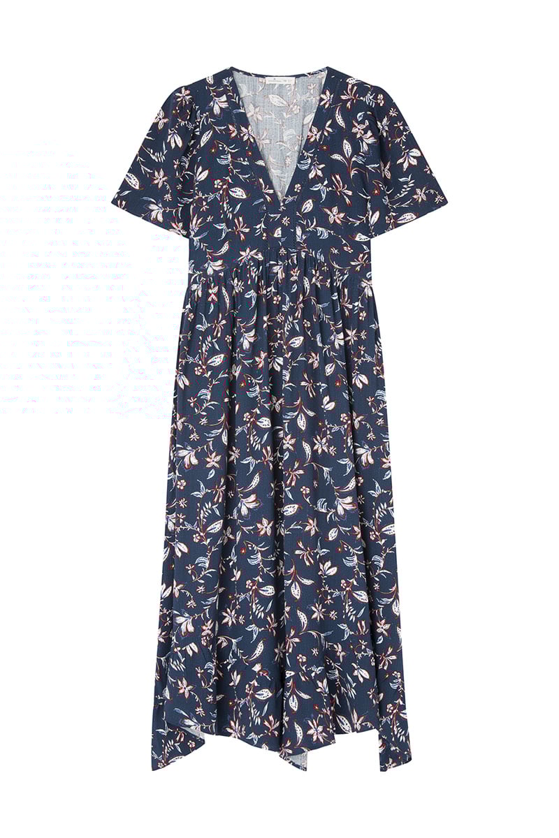 Vestido midi estampado picos Vestidos para mujer Springfield-MX