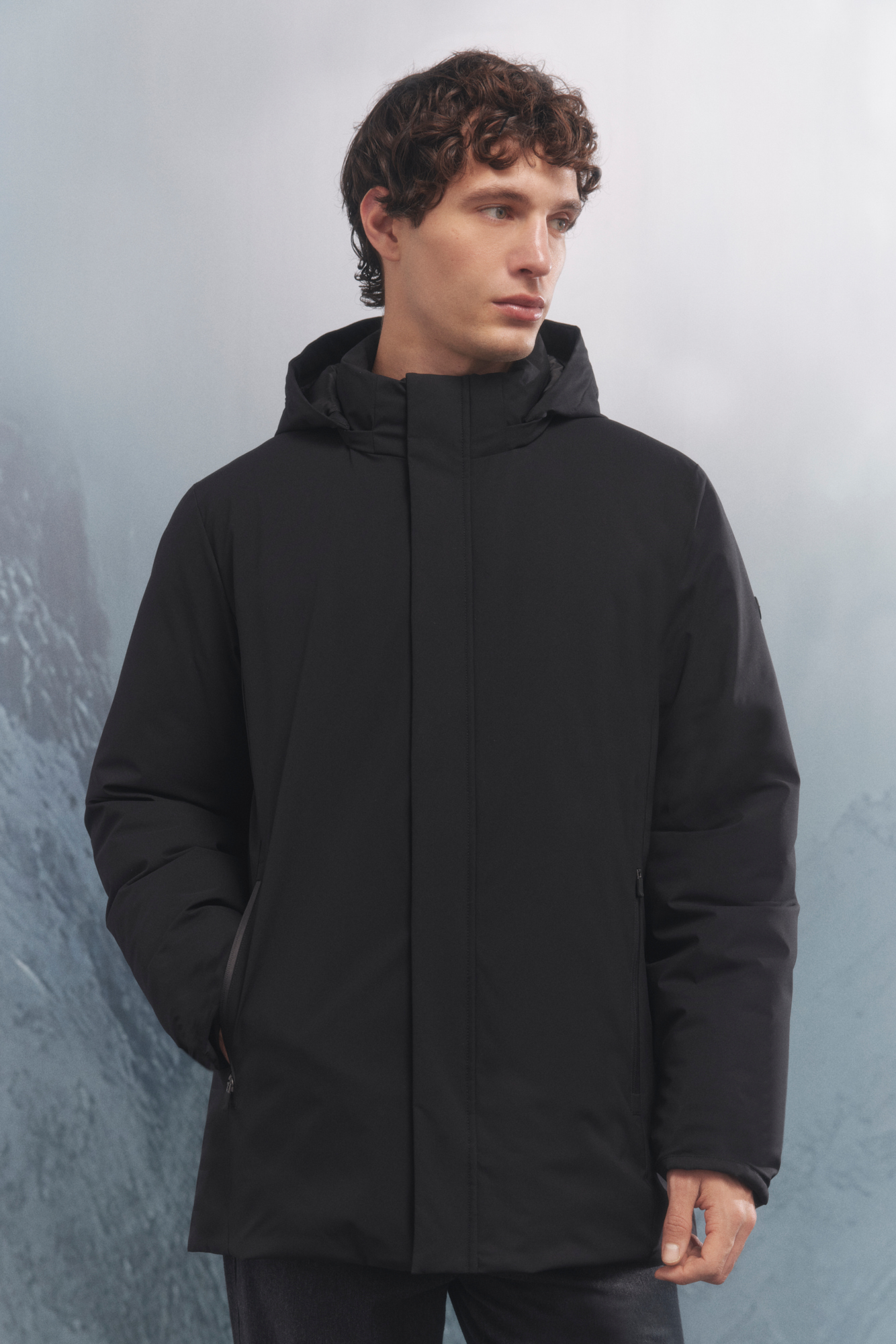 Parka Acolchada Springfield Para Hombre - Corta, Con Capucha, Tejido Algodón Y Relleno De Poliéster Reciclado